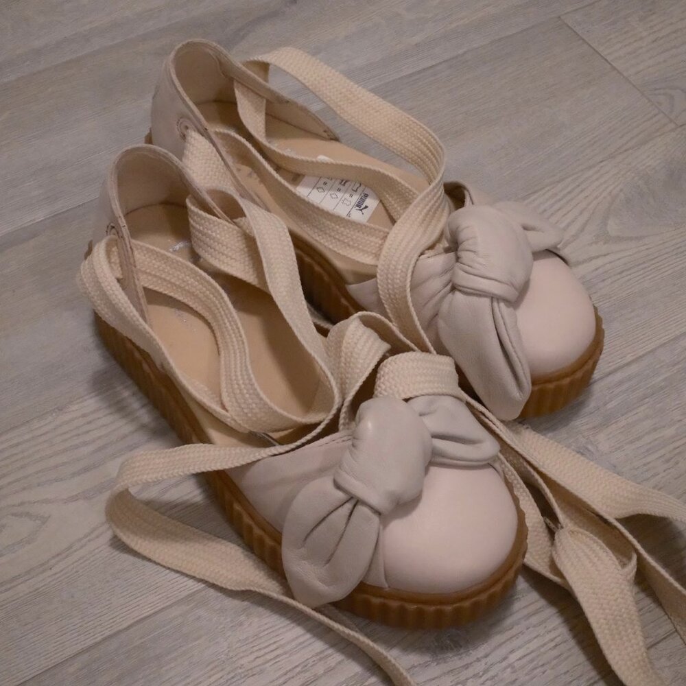 Fenty X Puma Leather Bow Creeper Platform Sandal - US 6.5